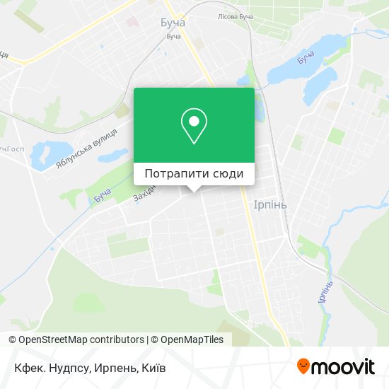 Карта Кфек. Нудпсу, Ирпень