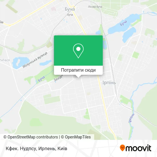 Карта Кфек. Нудпсу, Ирпень