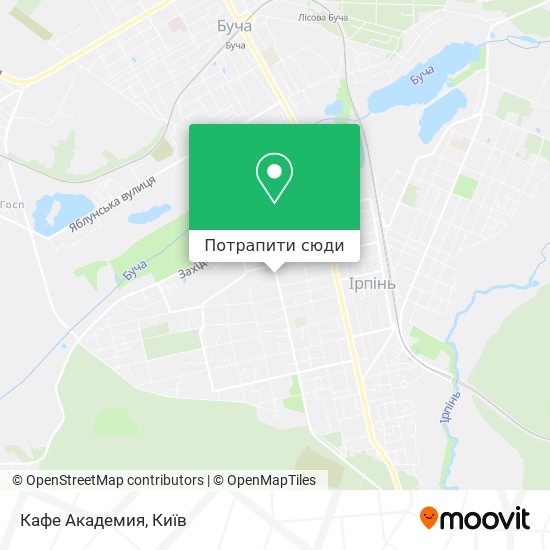 Карта Кафе Академия