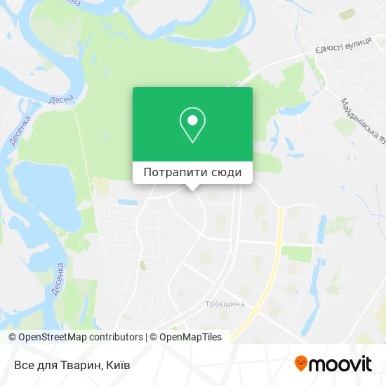 Карта Все для Тварин