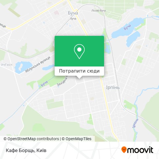 Карта Кафе Борщь