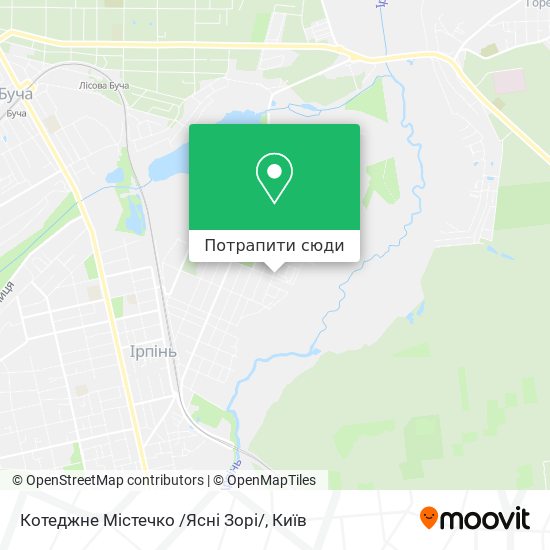 Карта Котеджне Містечко /Ясні Зорі/