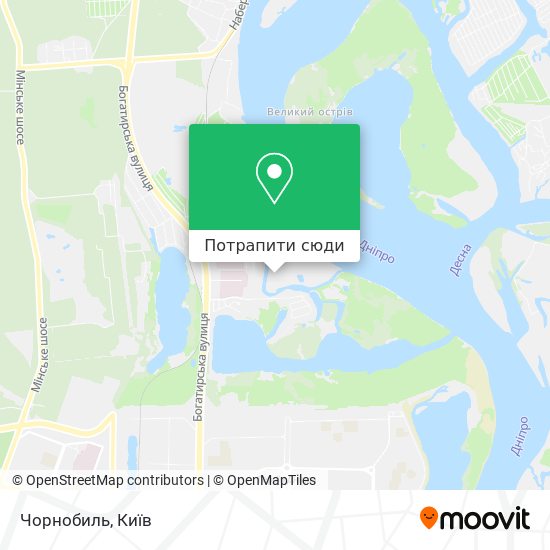 Карта Чорнобиль