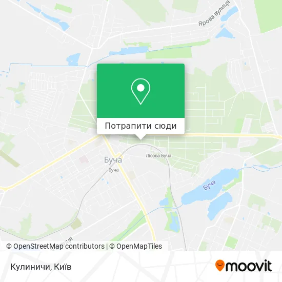 Карта Кулиничи