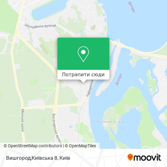 Карта Вишгород,Київська 8