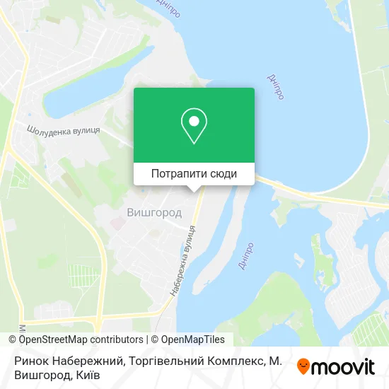 Карта Ринок Набережний, Торгівельний Комплекс, М. Вишгород