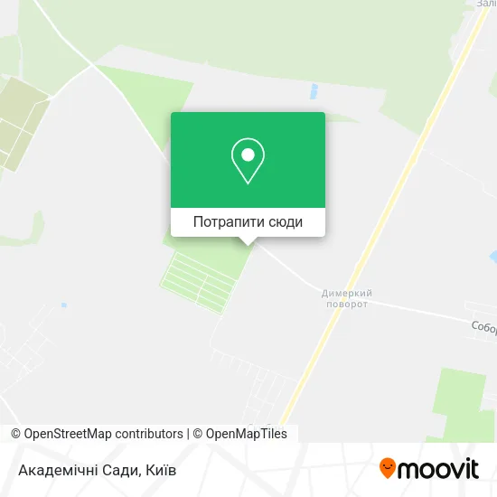 Карта Академічні Сади