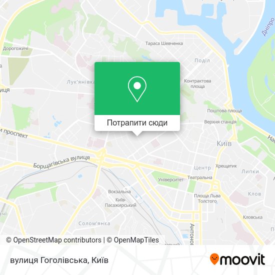 Карта вулиця Гоголівська