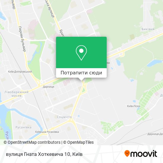 Карта вулиця Гната Хоткевича 10