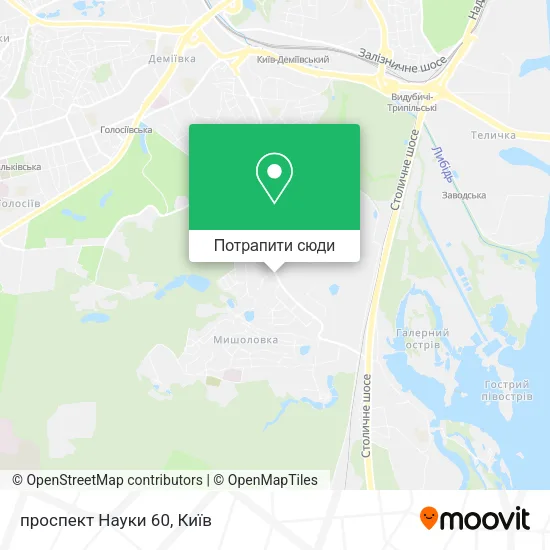 Карта проспект Науки 60