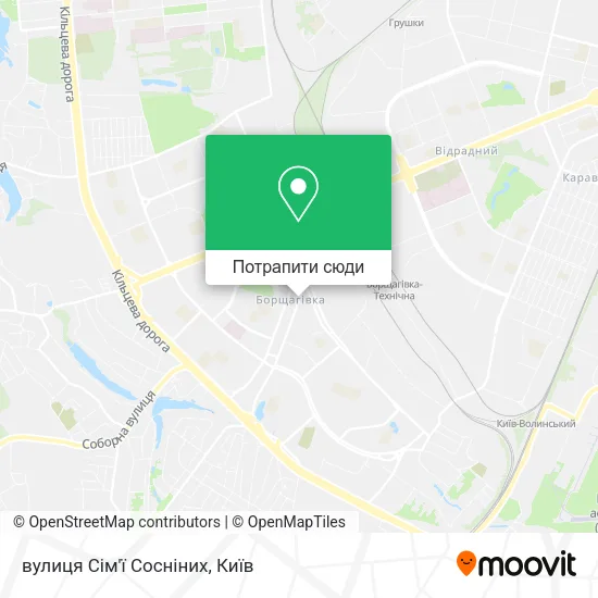 Карта вулиця Сім'ї Сосніних