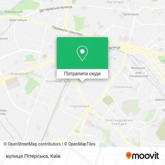 Карта вулиця Пітерська