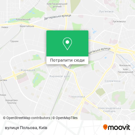 Карта вулиця Польова