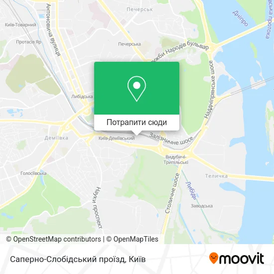 Карта Саперно-Слобідський проїзд