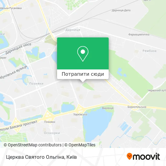 Карта Церква Святого Ольгіна