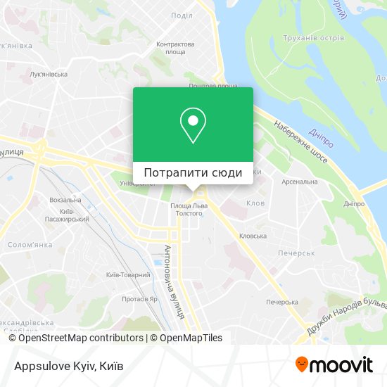 Карта Appsulove Kyiv