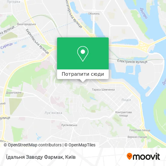 Карта Їдальня Заводу Фармак