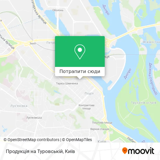Карта Продукція на Туровській