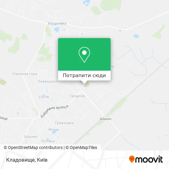 Карта Кладовище