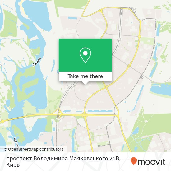 Карта проспект Володимира Маяковського 21В