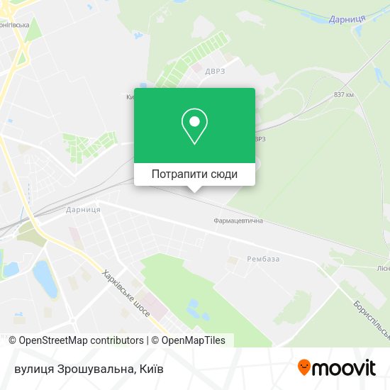 Карта вулиця Зрошувальна