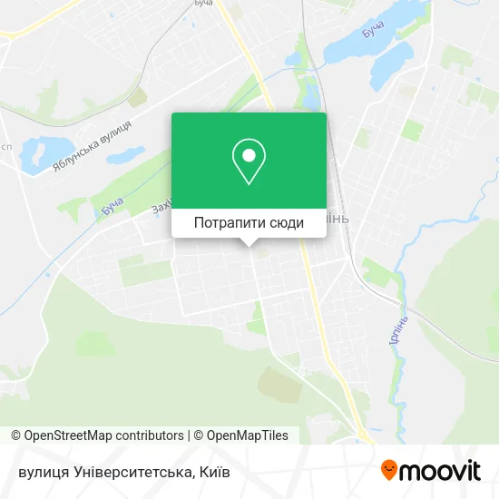 Карта вулиця Університетська
