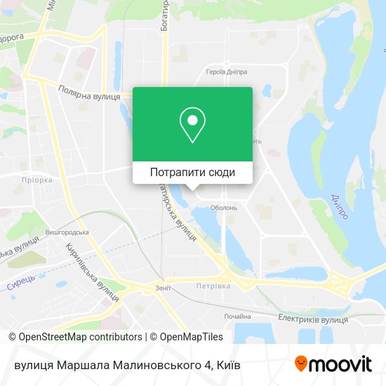 Карта вулиця Маршала Малиновського 4