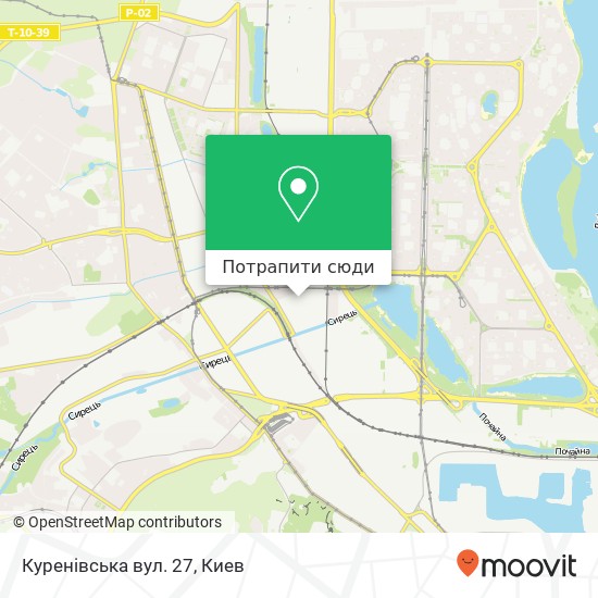 Карта Куренівська вул. 27
