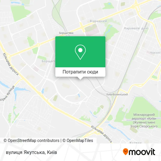 Карта вулиця Якутська