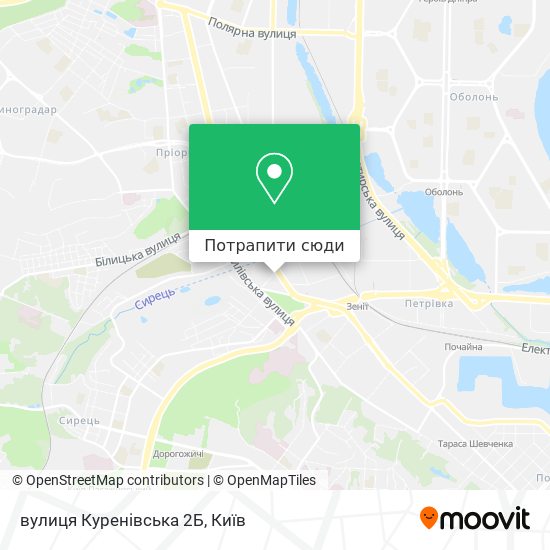 Карта вулиця Куренівська 2Б