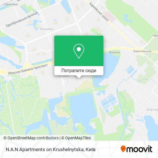 Карта N.A.N Apartments on Krushelnytska