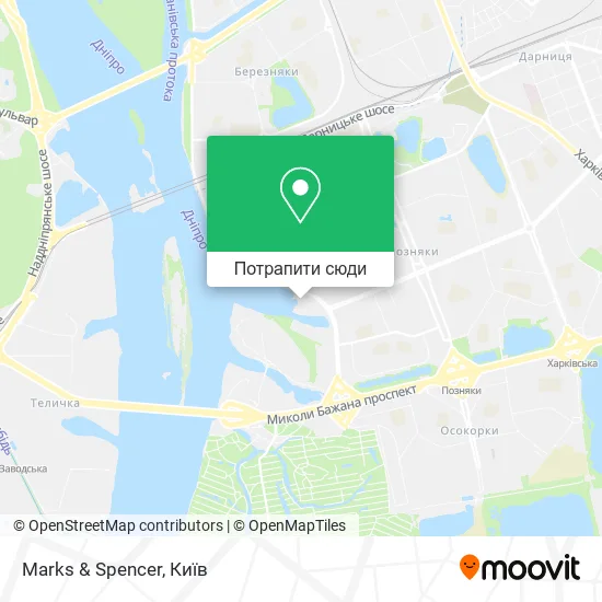 Карта Marks & Spencer