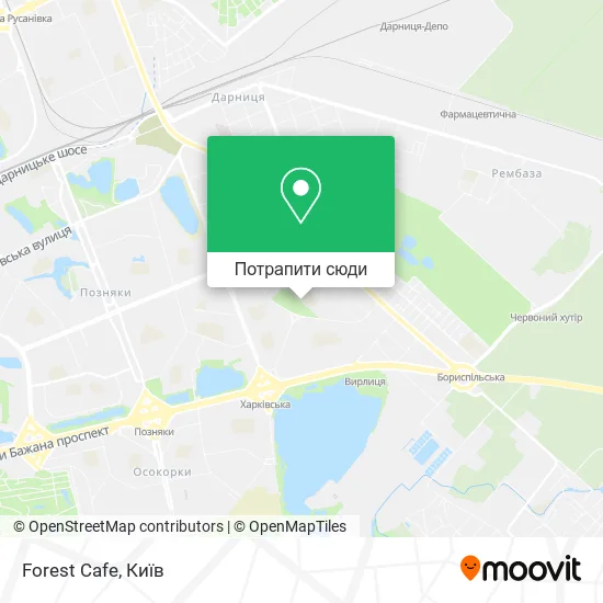 Карта Forest Cafe