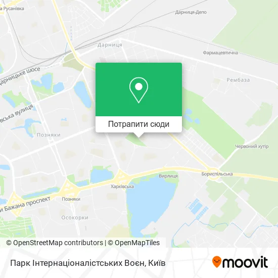 Карта Парк Інтернаціоналістських Воєн