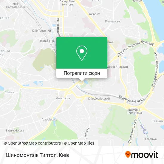 Карта Шиномонтаж Типтоп
