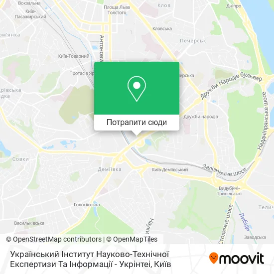 Карта Український Інститут Науково-Технічної Експертизи Та Інформації - Укрінтеі