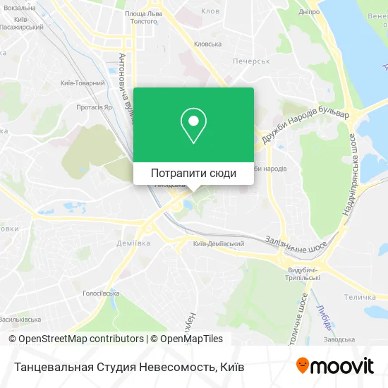 Карта Танцевальная Студия Невесомость