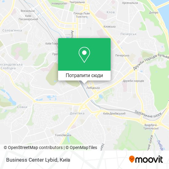 Карта Business Center Lybid