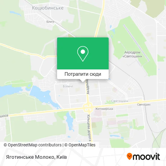 Карта Яготинське Молоко