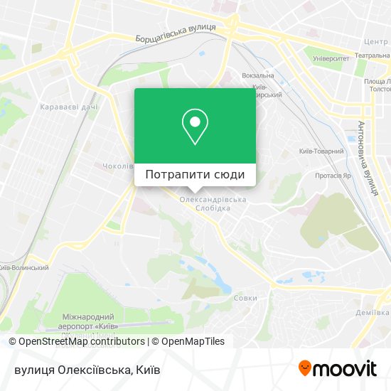 Карта вулиця Олексіївська