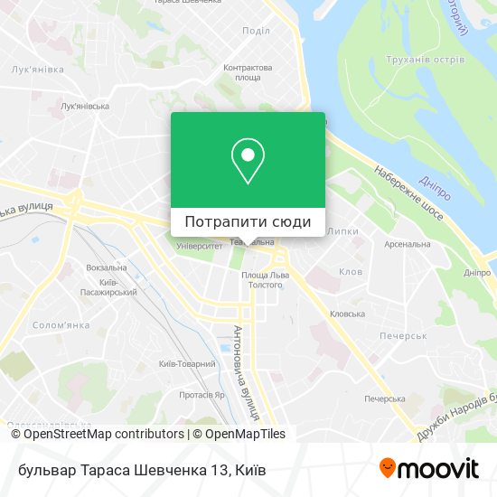 Карта бульвар Тараса Шевченка 13