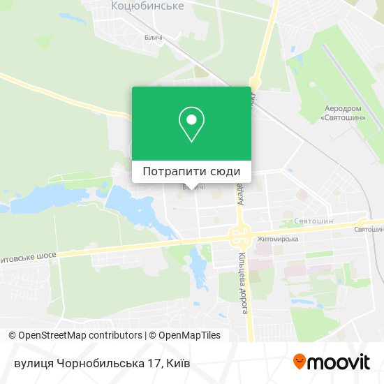 Карта вулиця Чорнобильська 17