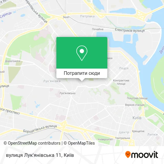Карта вулиця Лук'янівська 11