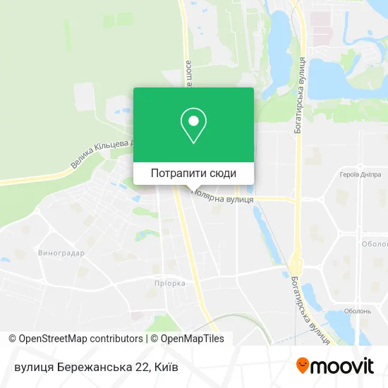 Карта вулиця Бережанська 22