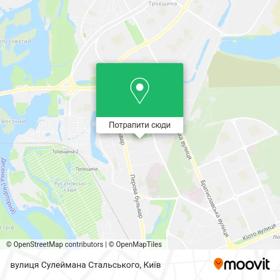 Карта вулиця Сулеймана Стальського