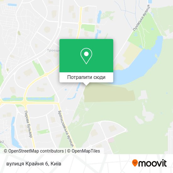 Карта вулиця Крайня 6