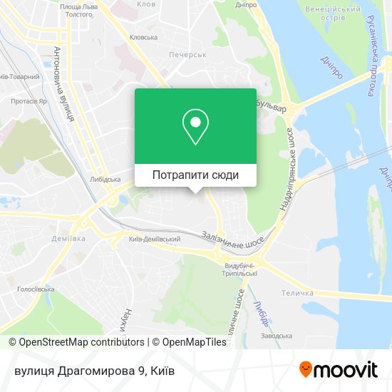 Карта вулиця Драгомирова 9