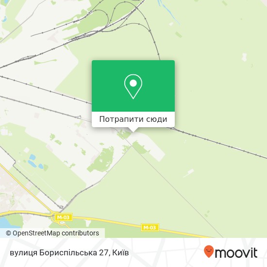 Карта вулиця Бориспільська 27