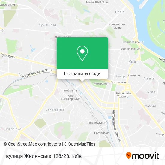 Карта вулиця Жилянська 128/28