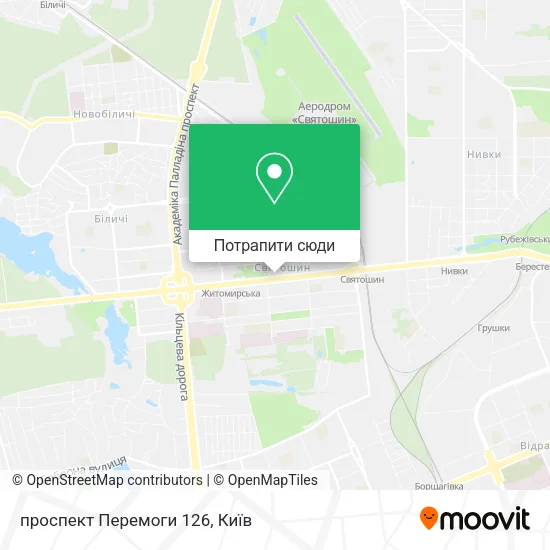 Карта проспект Перемоги 126